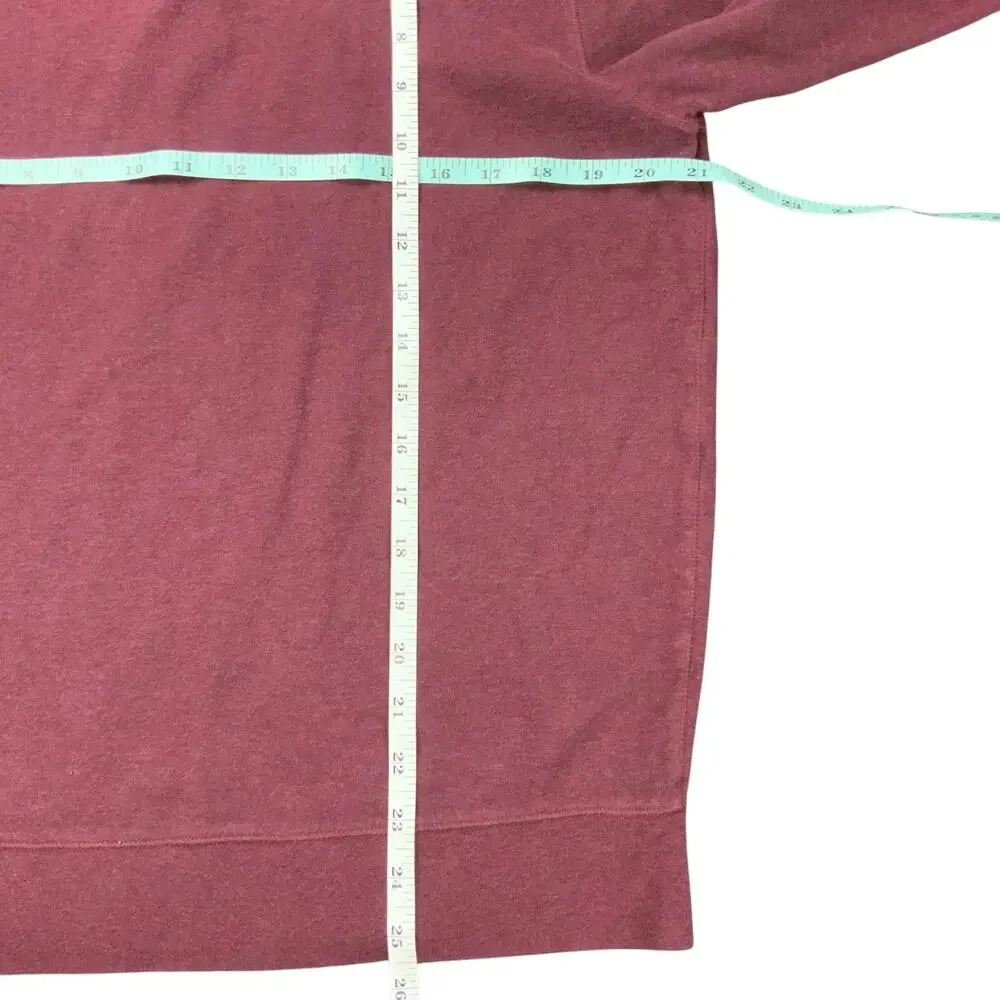 Polo Ralph Lauren M Burgundy Heather Gray Collar Quarter Zip Pullover Preppy